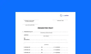 Świadectwo pracy, dokument potwierdzający zatrudnienie na umowie zlecenie, zawiera dane pracodawcy i pracownika.