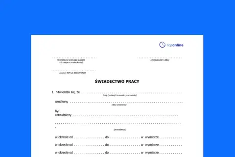 Świadectwo pracy, dokument potwierdzający zatrudnienie na umowie zlecenie, zawiera dane pracodawcy i pracownika.