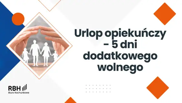 Dłonie obejmujące sylwetki rodziny, symbolizujące opiekę.